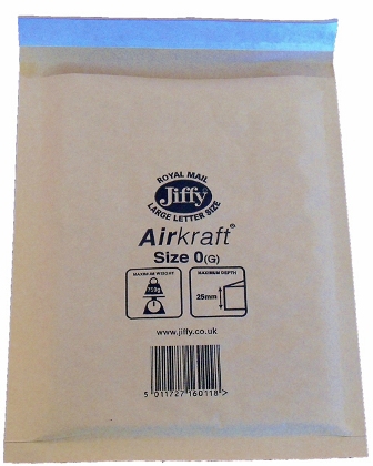 Jiffy Size JL0 (C) Envelopes - 140x195mm